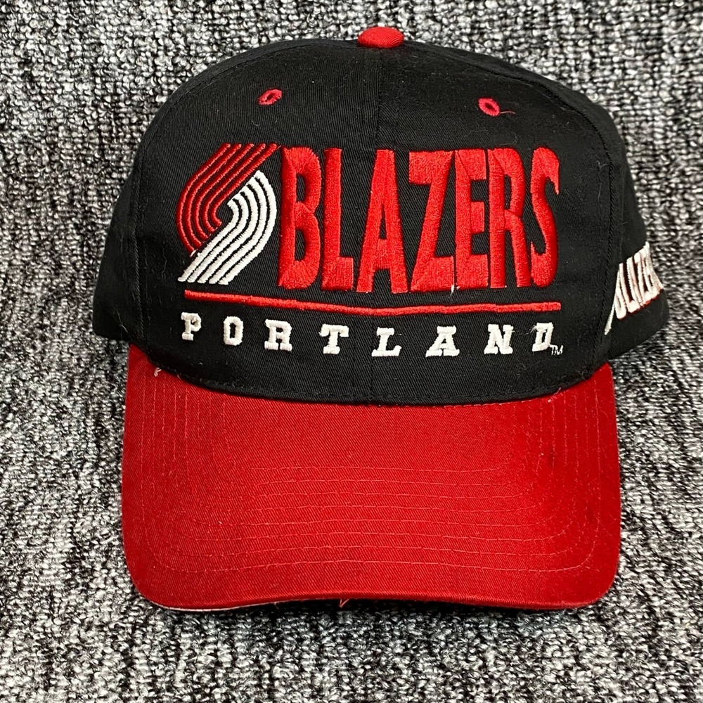 Portland Trail Blazers Hat Mens OSFM Black Red Snapback NBA Basketball Cap